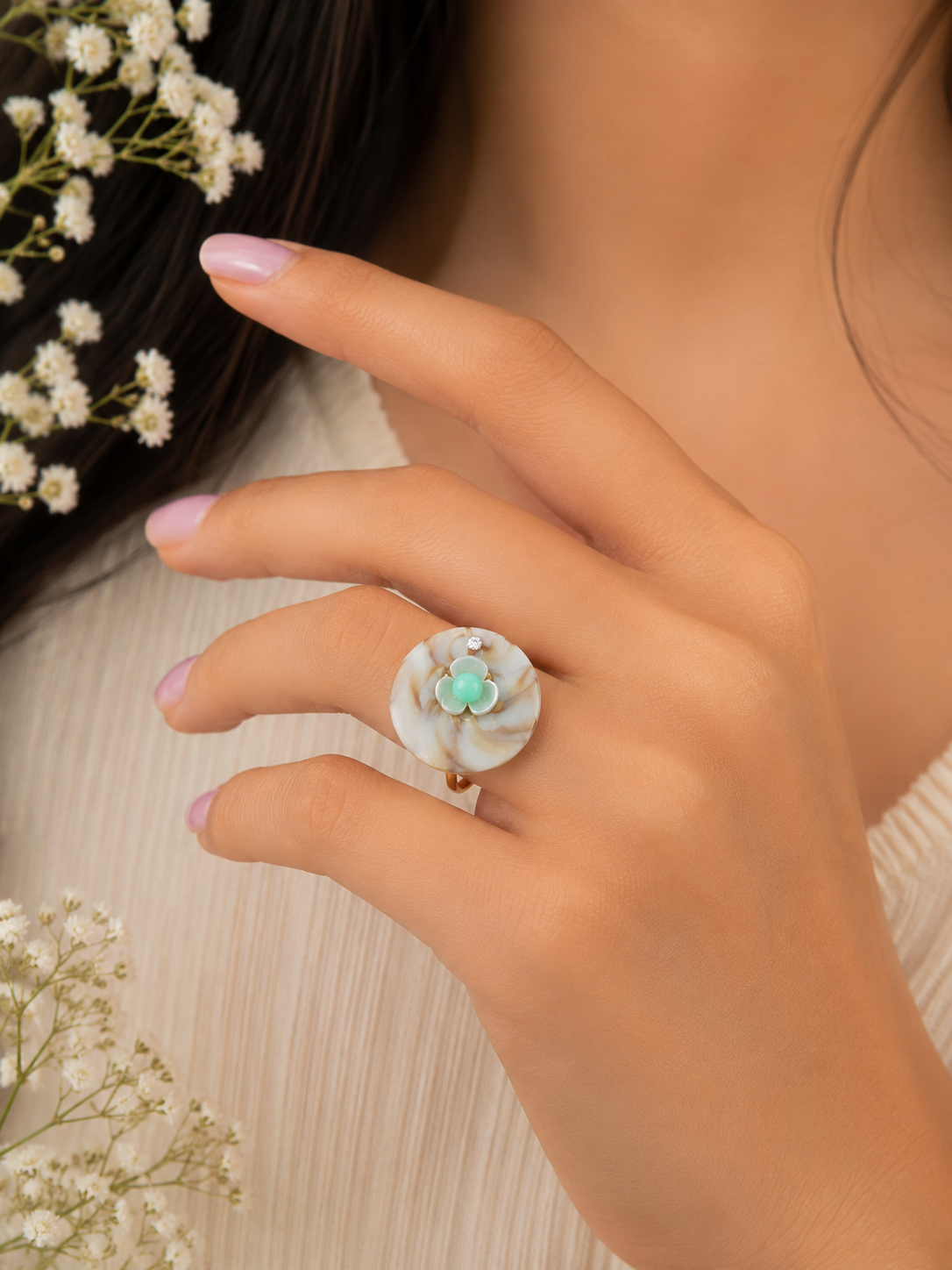 Ladies Adjustable Finger Ring Fashion Designer Jewelry Premium American Diamond Crystal Ring Elegant Daily Wear Wedding Engagement Office Wear Party Anniversary Birthday Gift for Women