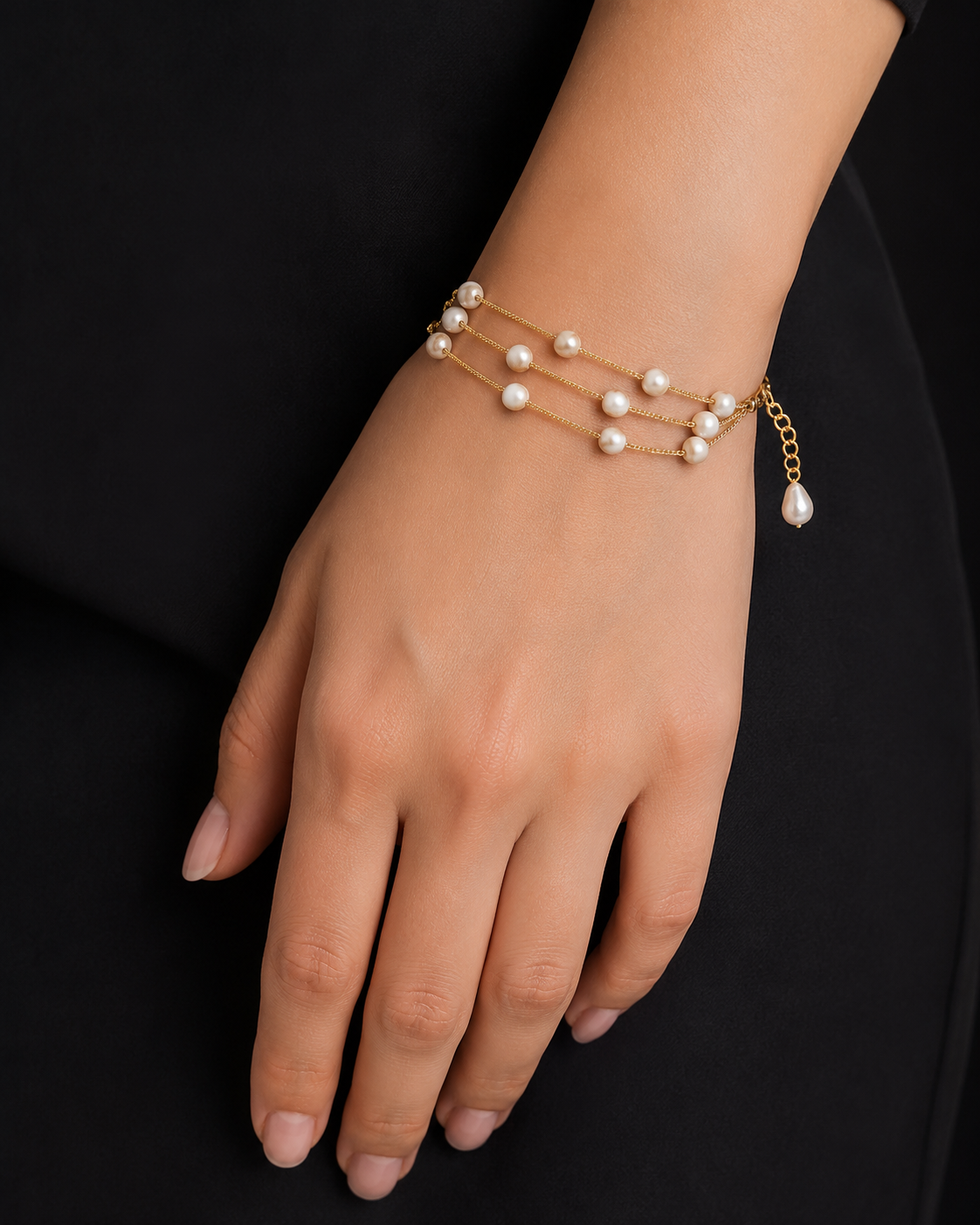 Ladies Pearl Bracelet for Women | Premium Pearl Bracelet | Elegant Fashion Jewelry | Stylish Daily Wear Bracelet | Party Wear Pearl Bracelet | Wedding Jewelry | Adjustable Bracelet for Girls & Women