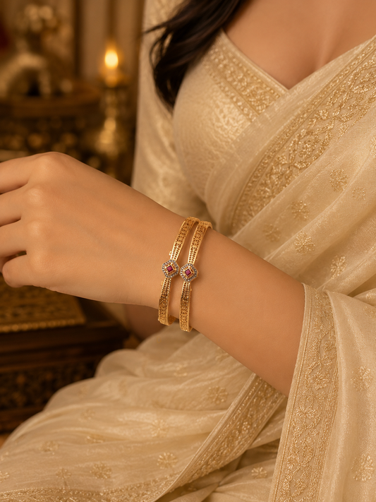 Ladies Gold Plated Bangles for Women