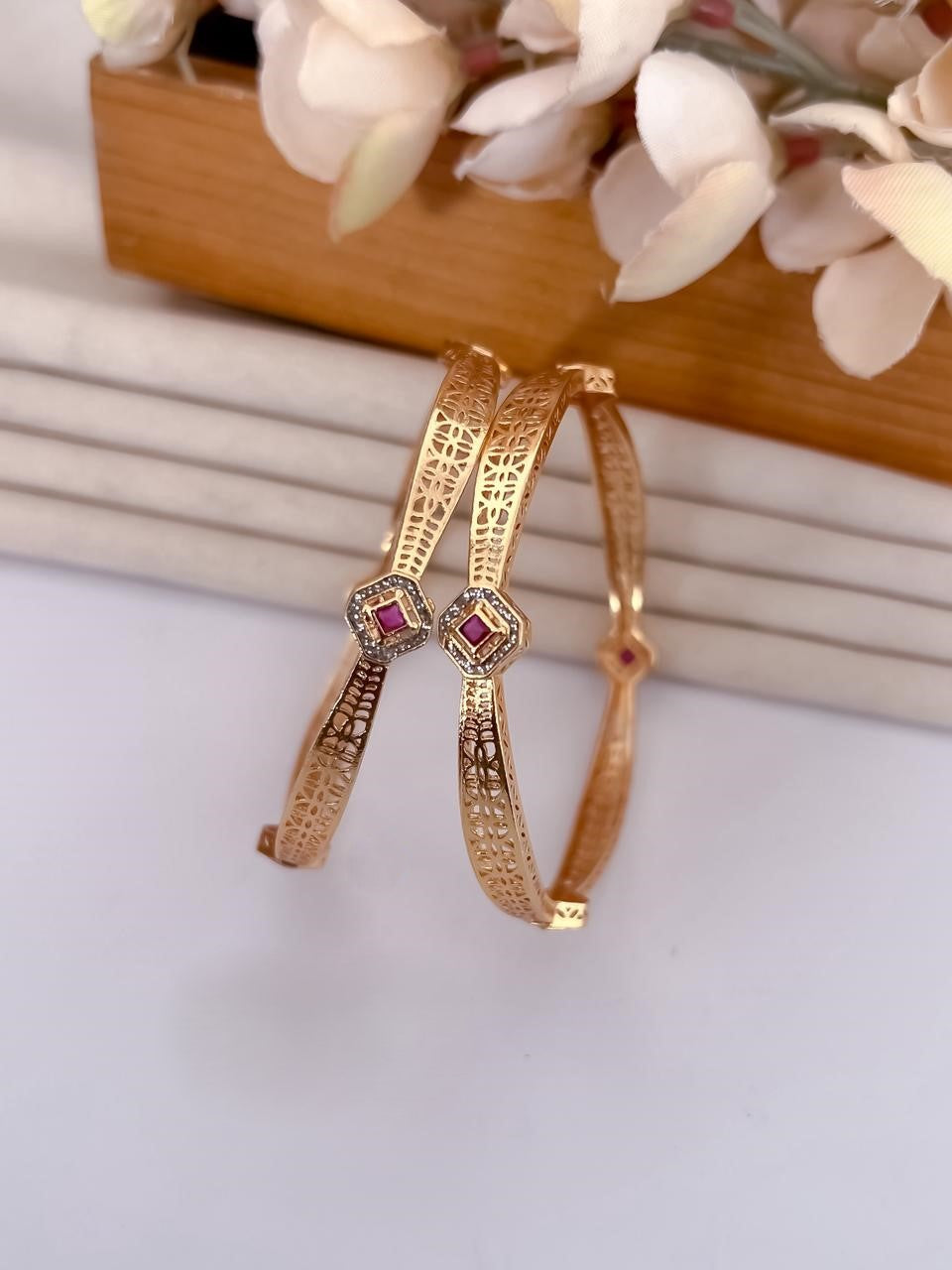 Ladies Gold Plated Bangles for Women