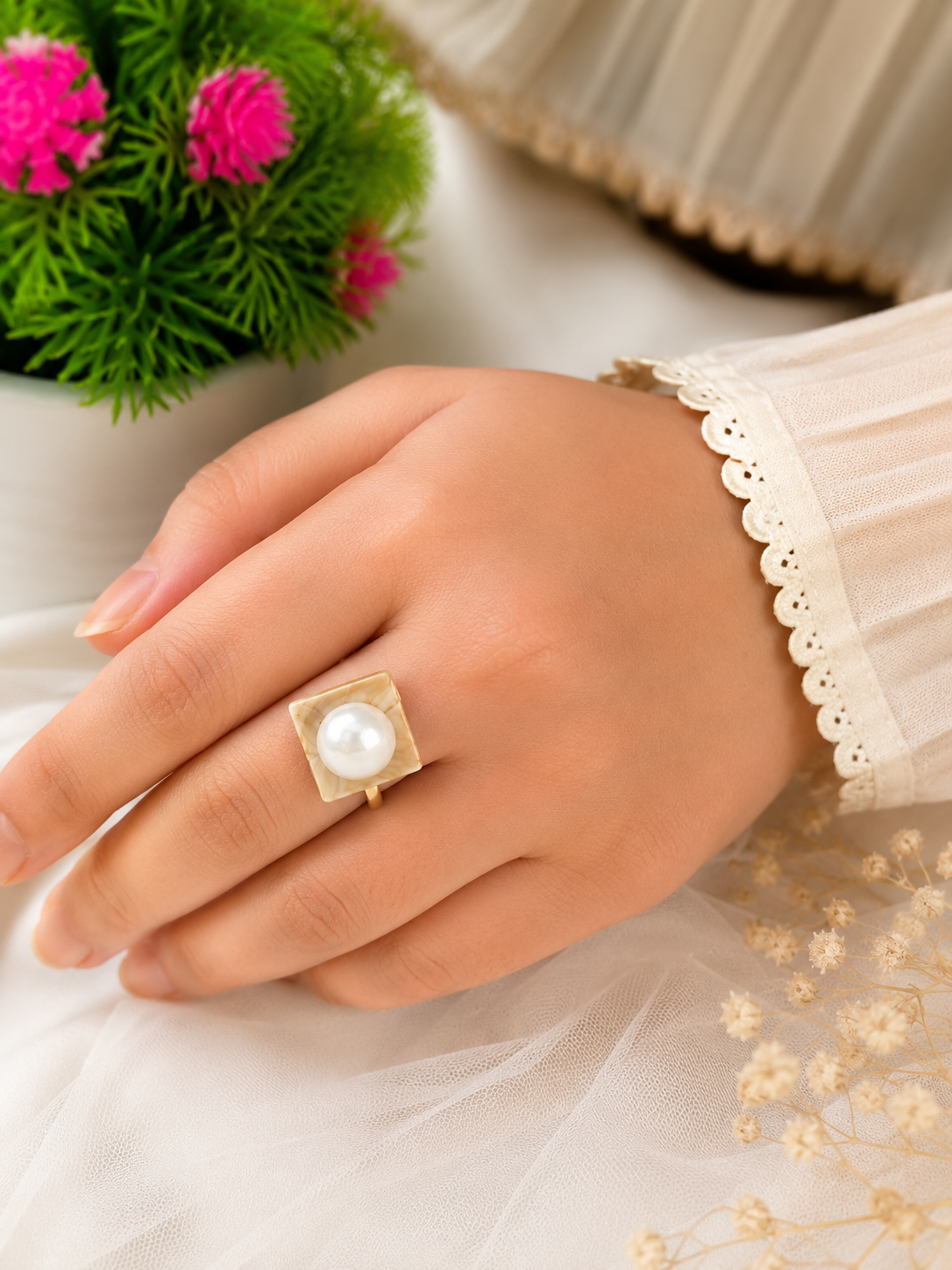 Premium Ladies Finger Ring Adjustable Stylish Designer Fashion Ring for Women Crystal CZ Stone Jewelry Daily Wear Office Wear Wedding Engagement Anniversary Birthday Gift Elegant Ring