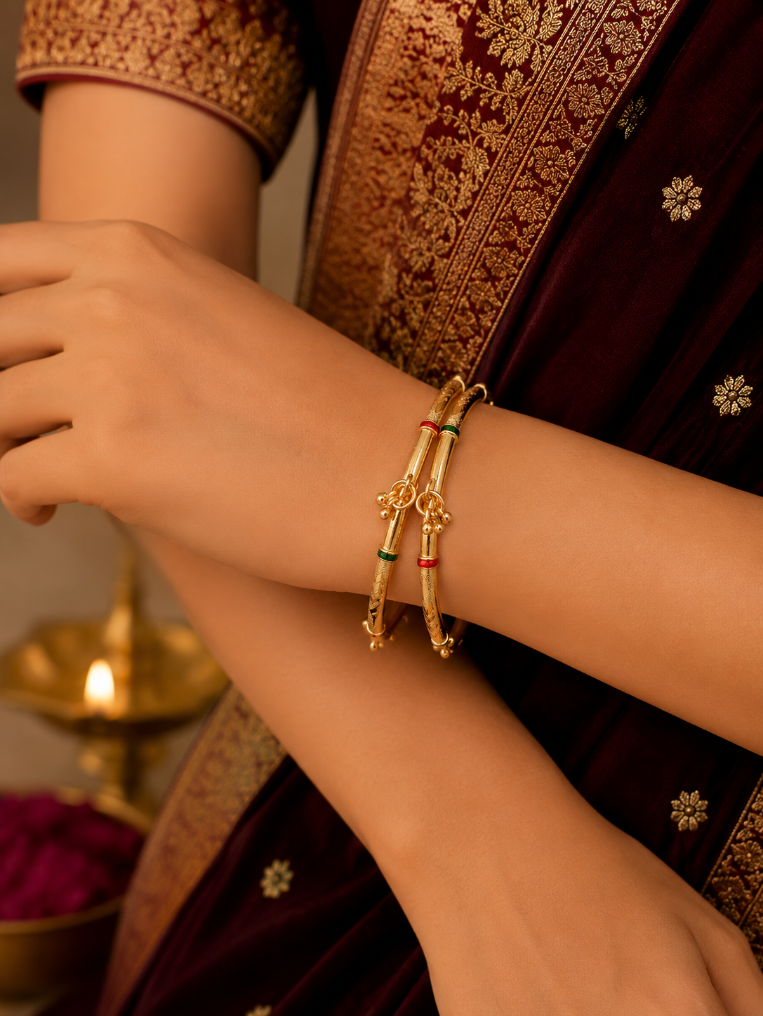 Stylish Gold Plated Bangles for Women