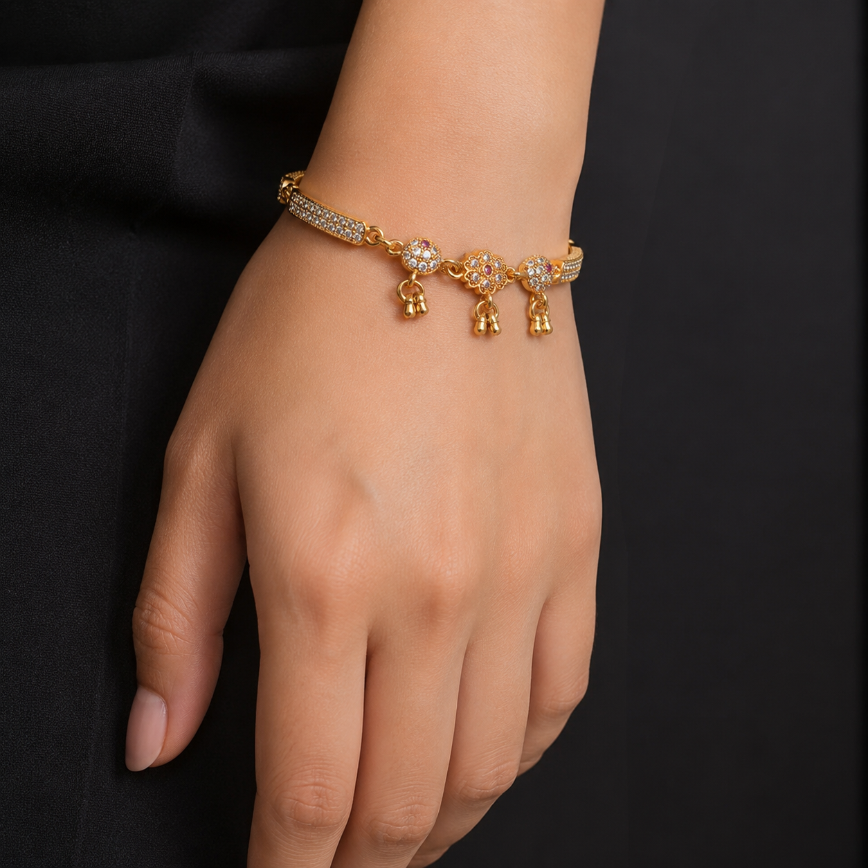 Premium Bracelet for Women Gold Plated Adjustable Designer Chain Bracelet Fashion Jewelry Stylish Daily Wear Party Wear Wedding Wear Traditional Modern Bracelet Gift for Girls Anniversary Present