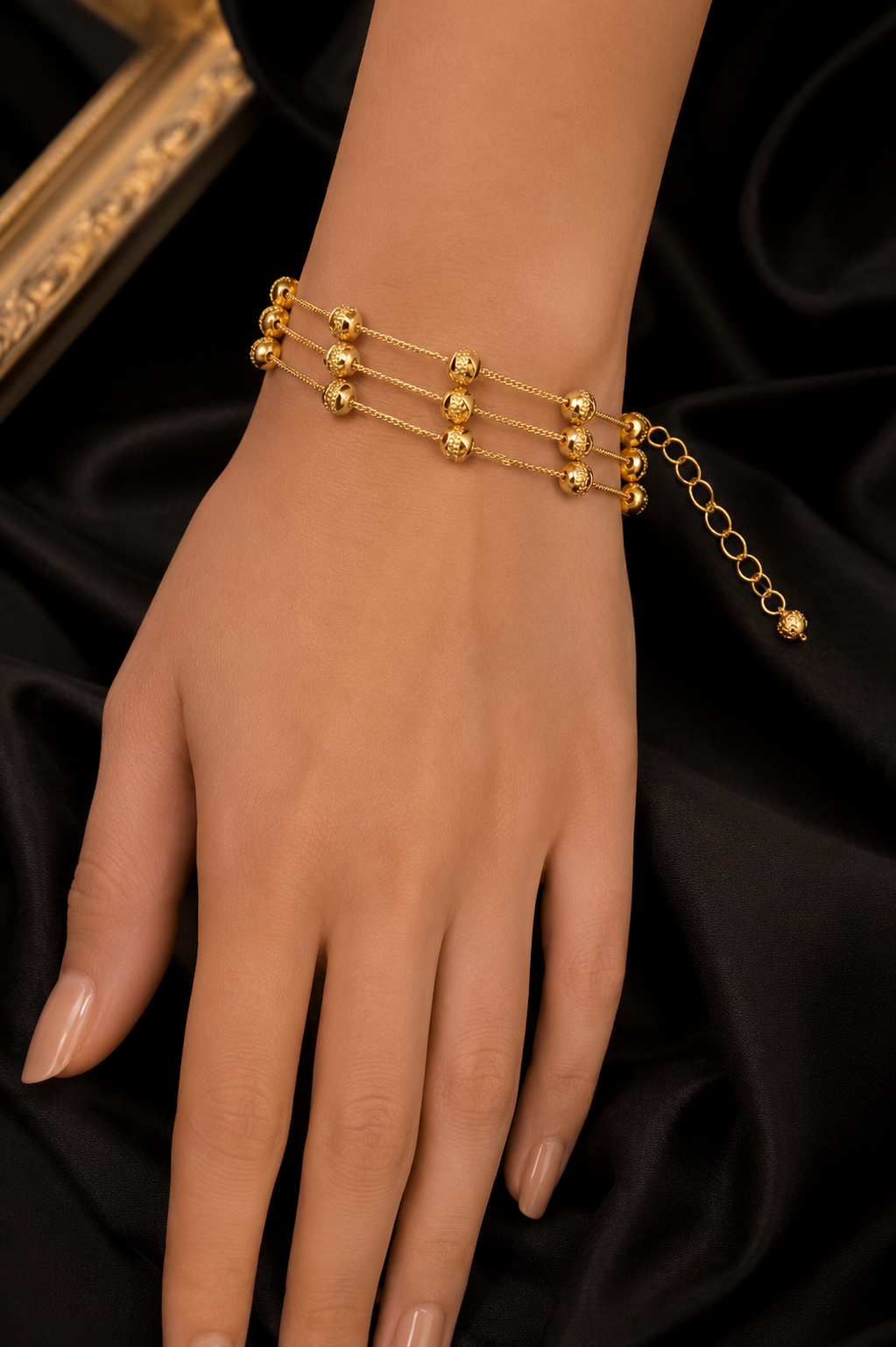 Designer Bracelet for Women Gold Plated Adjustable Chain Bracelet Stylish Fashion Jewelry Premium Daily Wear Party Wear Wedding Bracelet Traditional Elegant Gift for Girls Wife Anniversary Special