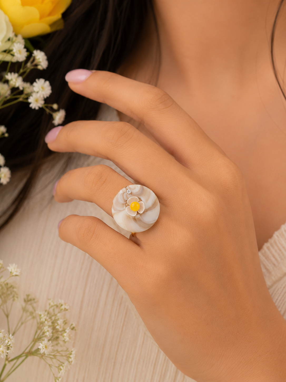 Stylish Finger Ring for Women Premium Adjustable Designer Ring Crystal American Diamond Jewelry Daily Wear Party Wear Wedding Office Wear Engagement Anniversary Gift for Girls and Ladies