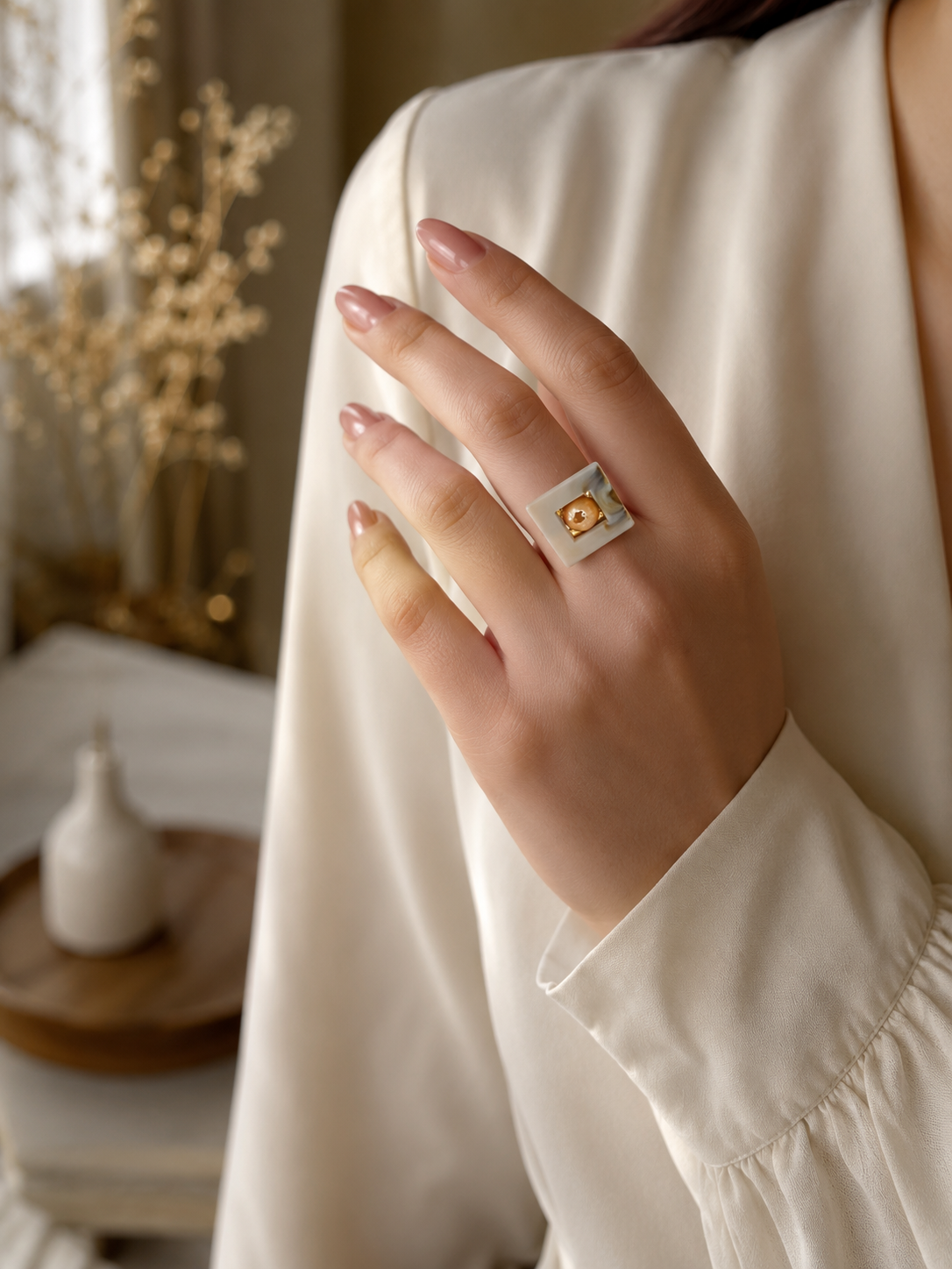 Adjustable Finger Ring for Ladies Premium Designer Fashion Ring American Diamond Crystal Stone Jewelry Stylish Daily Wear Party Wear Wedding Engagement Anniversary Gift Elegant Women's Ring