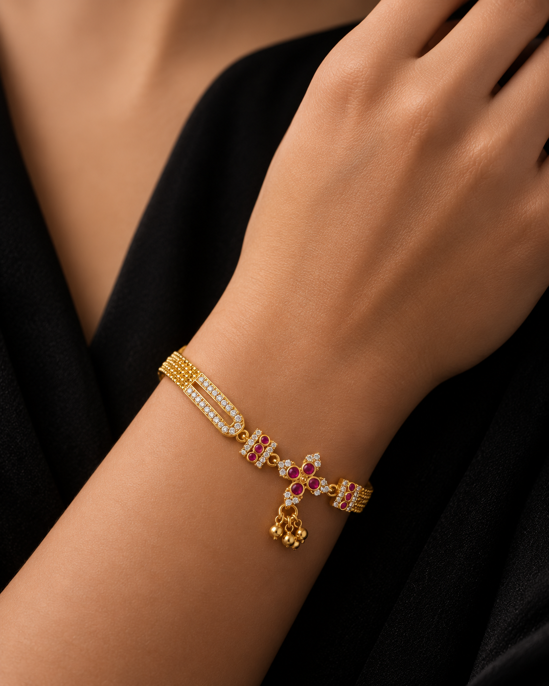 Women's Premium Bracelet Gold Plated Adjustable Fashion Jewelry Stylish Daily Wear Bracelet Designer Party Wear Wedding Bracelet Elegant Gift for Girls Wife Sister Birthday Anniversary